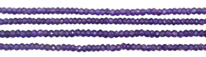 Amethyst Faceted 3 To 4 MM Rondelle Shape Gemstone Beads Strand For Jewelry Making Supplies - Product Image 4