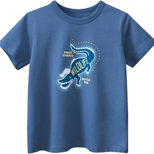 Toddler Boy Knitted Cotton O-Neck Short Sleeve Eco-Friendly Tee Shirt Boutique <b>Clothes</b> Summer Made in Bangladesh - Product Image 4