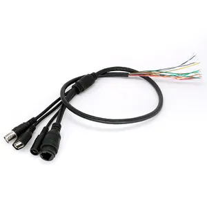 Cable de red RJ45 + DC + USB + BNC, conector a prueba de agua, Cable CCTV, vigilancia, IP, cámara de seguridad