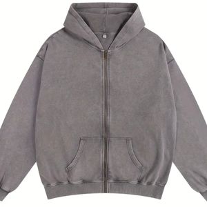 Survêtements vierges sur mesure délavés à la pierre Tissu lourd Coton molletonné OEM Survêtements délavés à l'acide de haute qualité Prix bon marché - Product Image 3