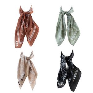 Pañuelo Cuadrado Estampado Estilo Vintage, Pañuelo para la Cabeza y el Cuello para un Look Retro y Casual - Product Image 3