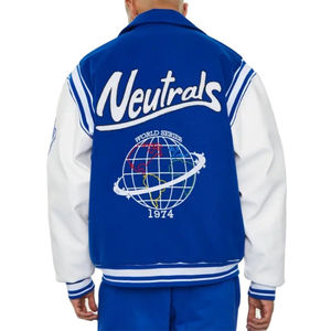 2025 más exigentes de alta calidad Chenille bordado hombres Universidad personalizado béisbol bombardero Letterman cuero Varsity chaqueta - Product Image 2