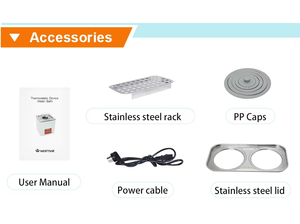 Bain-marie numérique série HWB WEST TUNE 110-220 VCA, précision RT-99.9 0.2% FS, fluctuation de 0.5, dispositif thermostatique de laboratoire - Product Image 4