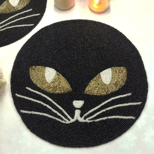 Set de table rond personnalisable fait main 15 pouces, écologique, moderne et luxueux, pour les fêtes et les mariages à domicile - Product Image 1