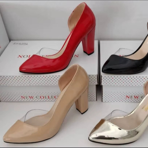 Zapatos de Tacón Alto para Mujer, Color Blanco Piedra, Transparentes, de Cristal, Tacón Cuadrado y Fino de 7 cm, Zapatos de Noche, Serie 36-40, Hechos en Turquía - Product Image 1