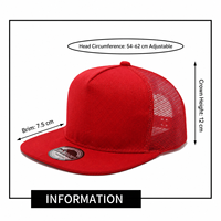 Gorra de Béisbol Personalizada con Logotipo Bordado, Estilo Hip-Hop, Malla, Visera Plana, Ajustable, Unisex, Protección Solar, 5 Paneles