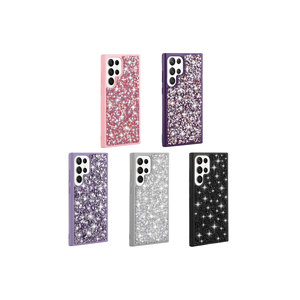 Étui de téléphone SAFA Linea rose de luxe pour Samsung Galaxy S23 Ultra, marque Netzy avec design en strass et charge magnétique - Product Image 2