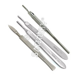 Nuevo Juego de 10 Piezas de Palas Quirúrgicas Dentales Rectas Redondas de Acero Inoxidable, Instrumentos Manuales - Product Image 4
