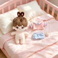 Peluche personnalisée avec oreilles de lapin, style Kawaii, avec plusieurs tenues adorables, vêtements amovibles, figurine mini Chibi
