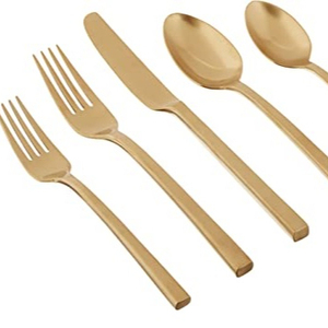 Knife Spoon Fork Set Gold Plating Cutlery 4PCS Stainless Steel Flatware sets Cutlery Set