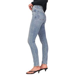 Pantalon en jean ample pour femme, 100% coton, séchage rapide, respirant, options de logo personnalisé (jambe gauche/taille/jambe droite) - Product Image 3