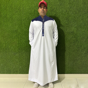 Best Seller Premium Luxury Male Long Sleeves Islamic Plus Size Thobe for Wedding Prayer Religious Celebrations Events For Men - Product Image 1