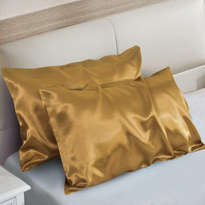 Vente flash - Taie d'oreiller en satin <span class=keywords><strong>doré</strong></span> soyeux, literie en satin de qualité supérieure, housses d'oreiller douces pour les cheveux <span class=keywords><strong>et</strong></span> la peau - Product Image 2