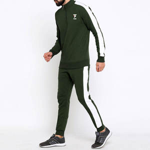 Conjunto de chándal de lujo personalizado para hombre, de forro polar grueso, de dos piezas, informal, para correr, con sudadera con cremallera completa y pantalones de chándal, al por mayor - Product Image 3