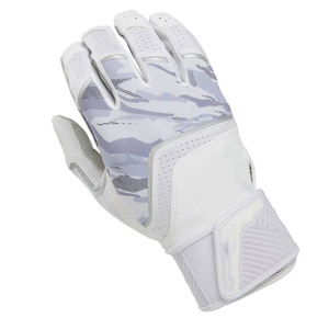 Gants de frappeur de baseball de taille normale à 2025 doigts en gros, couleurs blanches et bleues, fabriqués au Pakistan - Product Image 3