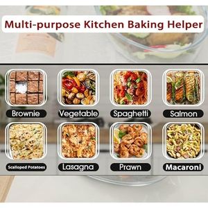 Teglia da Forno Ovale in Vetro da 2L, Piatto Resistente per Cottura e Fornelli - Product Image 4