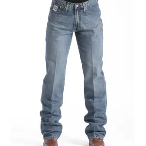 White Label Relaxed Fit Medium Stone Wash lose Größe lange Länge gerade Männer Jeans
