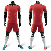 Ensemble de deux pièces pour entraînement de football unisexe pour adultes, maillot et short, imprimé, polyester respirant, confortable, de haute qualité