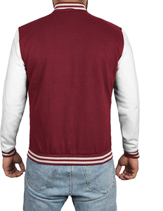 Veste universitaire pour hommes - Style bomber en polaire, veste de baseball pour hommes de l'école secondaire - Product Image 4