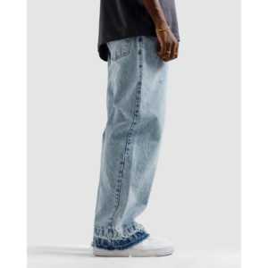 กางเกงยีนส์ทรงฟลาร์เอวสูงลายสัตว์และดอกไม้สไตล์วินเทจ Y2K ฮิปฮอป กอธิค แต่งลายถักและหมุด - Product Image 1