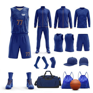 Sports Basketball Uniform Kit Lightweight Breathable Polyester Customizable High Quality for Men Adults Practice and Fitness - Product Image 1