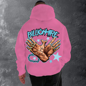 Sudadera con capucha de gran tamaño de tendencia informal para hombre Otoño Invierno Impresión digital 3D Explosión Calle Personalidad Tejido Suelto - Product Image 4