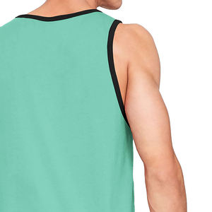 Alta calidad Spandex/algodón personalizado sublimación impresión Fitness deportes manga corta camisetas sin mangas transpirable secado rápido tejido de punto - Product Image 5