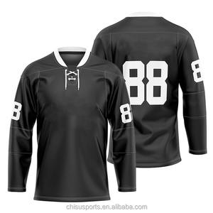 Uniforme de hockey sur glace personnalisé 2025, service OEM, maillot de hockey unisexe à manches longues avec tissu extensible quadridirectionnel et respirant - Product Image 1