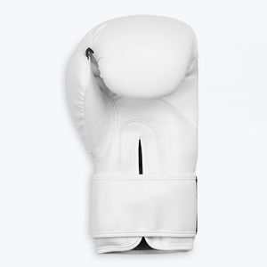 Guantes de boxeo de cuero para ganar equipo de lucha profesional, calidad Premium 100%, ropa de gimnasio de cuero genuino, guantes de entrenamiento de boxeo blancos - Product Image 2