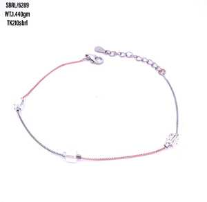 Bracelet chaîne en argent sterling 925 plaqué or personnalisable pour femme avec zircone cubique CZ - Cadeau - Product Image 1
