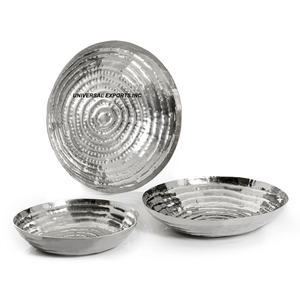 Bandeja de chocolate niquelada Bandeja de chocolate de diseño de forma redonda Última llegada Bandeja de chocolate de metal elegante - Product Image 4