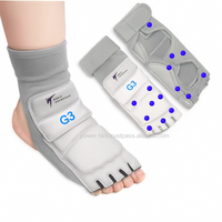 Protection de pieds personnalisée avec logo, tailles plus grandes, confortable, approuvée WTF, 30 capteurs, pour Judo, BJJ, Taekwondo, Karaté, Jiu-Jitsu, en mousse EVA