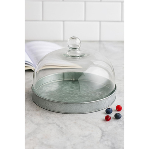 Bandeja de Servicio de 3 Niveles, Metal Galvanizado y Madera, Soporte Decorativo con Asa, Organizador Vintage para Cocina, Baño o Estilo Campestre - Product Image 3