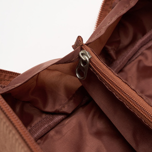 Fashionable Lightweight Nylon Cosmetic Bag Portable <b>Makeup</b> Storage Zipper Closure Large Capacity Waterproof Foldable Daily Use - Product Image 5
