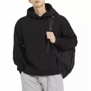 Sudadera con Capucha Negra de Alta Calidad para Hombre, Bordada, Personalizada, con Hombros Caídos, Manga Larga, Informal, Holgada, para Invierno - Product Image 2
