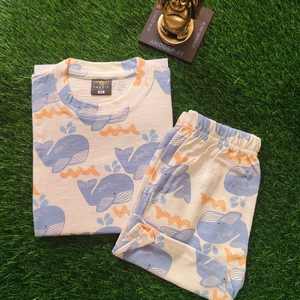 ชุดผ้าฝ้าย2ชิ้นสำหรับเด็กผ้าคอตตอน100% ดีไซน์ใหม่สำหรับเด็กชายและเด็กหญิงลายทึบพิเศษสำหรับเด็ก - Product Image 2