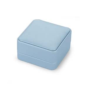 Jeulia Pequeño joyero para pendientes, forma cuadrada redondeada, azul - Product Image 2
