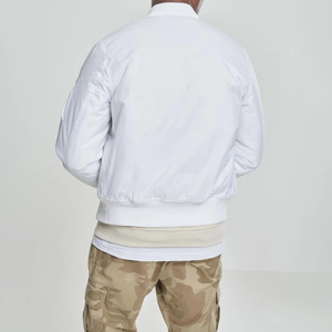 Winter Collection Wholesale High Quality Custom Men's Hip Hop Bomber Jacket Winter Jacket Stand Collar <b>Fabric</b> Jacket Man - Product Image 2