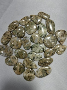 Cabochon en agate de tigre Dendrite naturelle faite à la main de qualité AAA gemmes Trimurti certifiées par des tiers taille personnalisée - Product Image 4