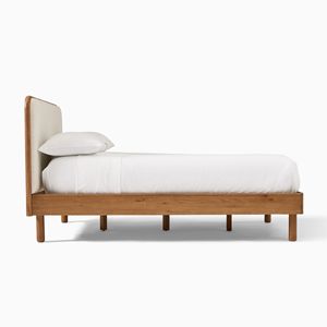 Cama de Madera de Estilo Transicional con Tapizado, Cama Doble de Lujo Tamaño King Americano, Muebles de Dormitorio, Cama Queen de Madera Tapizada Personalizada - Product Image 3