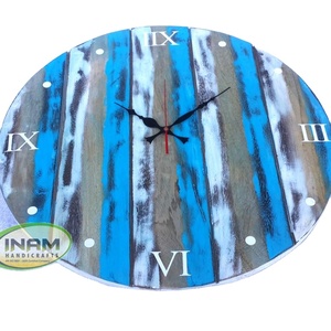 นาฬิกาแขวนผนังไม้ตกแต่งทำมือคุณภาพสูงสุดของอินัม - Product Image 1
