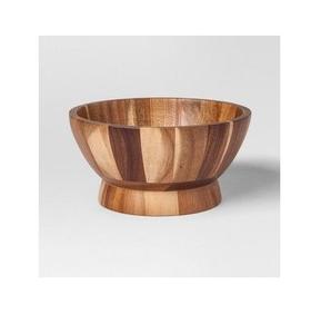 Bol de service rond en bois de teck de style moderne pour la fête Bol de service alimentaire de style nouveau avec un prix compétitif pour les décorations de table - Product Image 2