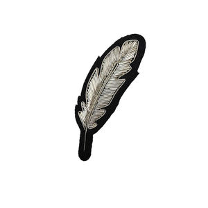 Premium Quality High Fashion Bullion Wire <b>Badges</b> New Design Crown Wing Patch Embroidered on Leather #00227 - Product Image 3