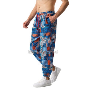 Pantalones Deportivos Casuales de Diseño Recto con Estampado Completo, Cintura Media, Tela de Lona 100% Algodón, Secado Rápido y Transpirables - Product Image 4