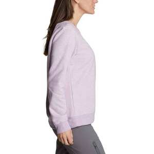 Coupe ample col rond coton polaire côtelé poignets et ourlet respirant vêtements pour femmes grande taille sweats à capuche nouveauté 360g - Product Image 4