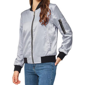 Chaqueta Varsity para Mujer, Estilo Urbano, Nueva Colección, Personalizable al por Mayor, Ligera, con Logotipo Bordado, Color Sólido - Product Image 5