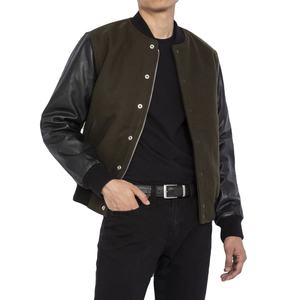 Chaqueta Varsity de Invierno para Hombre, de Lana Gruesa y Lona, de Alta Calidad y Superventas, con Cuello Alto, Logotipo Frontal, Estilo Vintage 2026 - Product Image 2