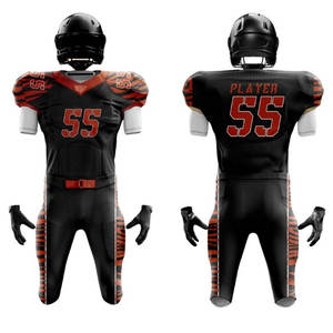 Wholesale Best <b>Price</b> Custom Made American <b>Football</b> Uniform Breathable Quick Dry Plus Size Design Custom Team Sublimation Print - Product Image 5