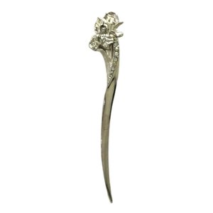DECORATIVE STATIONERY <b>GIFT</b> LETTER OPENER SILVER ZINC ALLOY FLORAL DESIGN INDIVIDUAL BUBBLE BAG - Product Image 1
