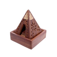 Brûleur d'encens en bois d'agar écologique, design moderne et antique, avec support supérieur en forme de coriandre, boîte personnalisée, pour la maison indienne, aromatique